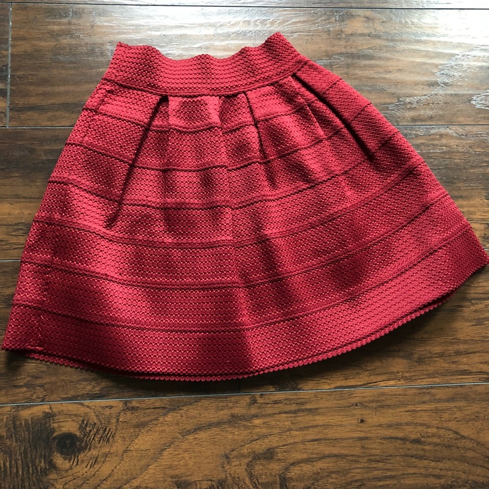 Burgundy Circle Skirt